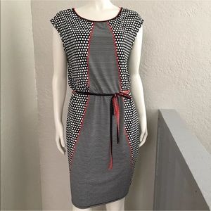 Max Studio Black & White Polka Dot Dress Sz S